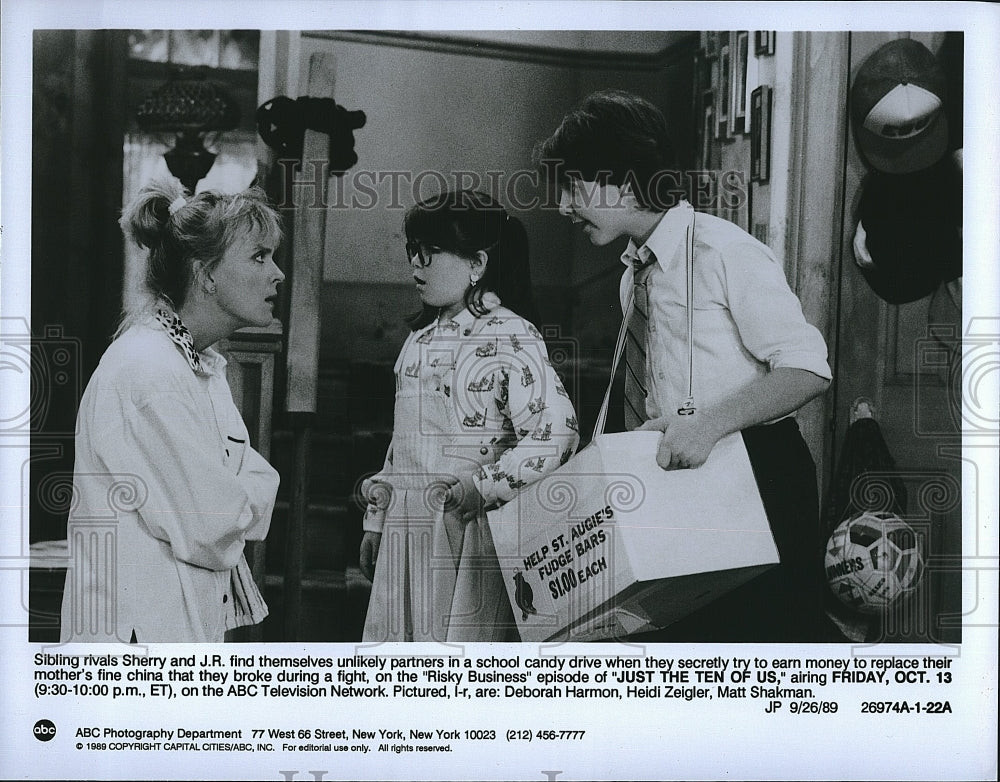 1989 Press Photo Harmon Zeigler Shakman Star In &quot;Just The Ten Of Us&quot;- Historic Images