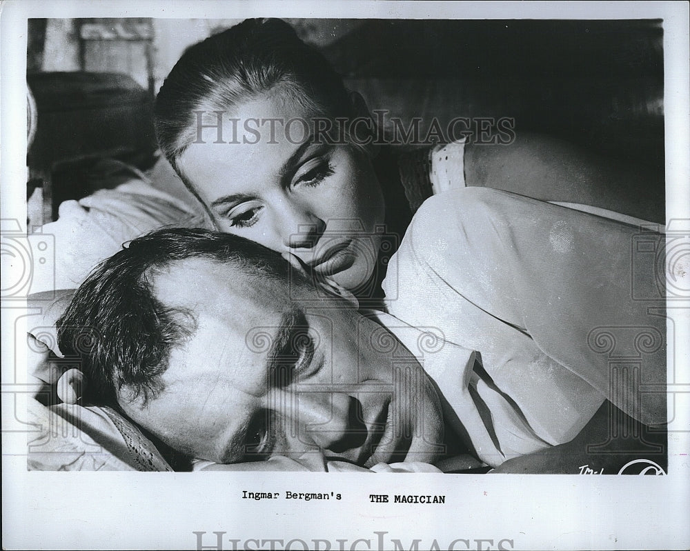 1958 Press Photo Max Von Sydow in &quot;The Magician&quot;- Historic Images