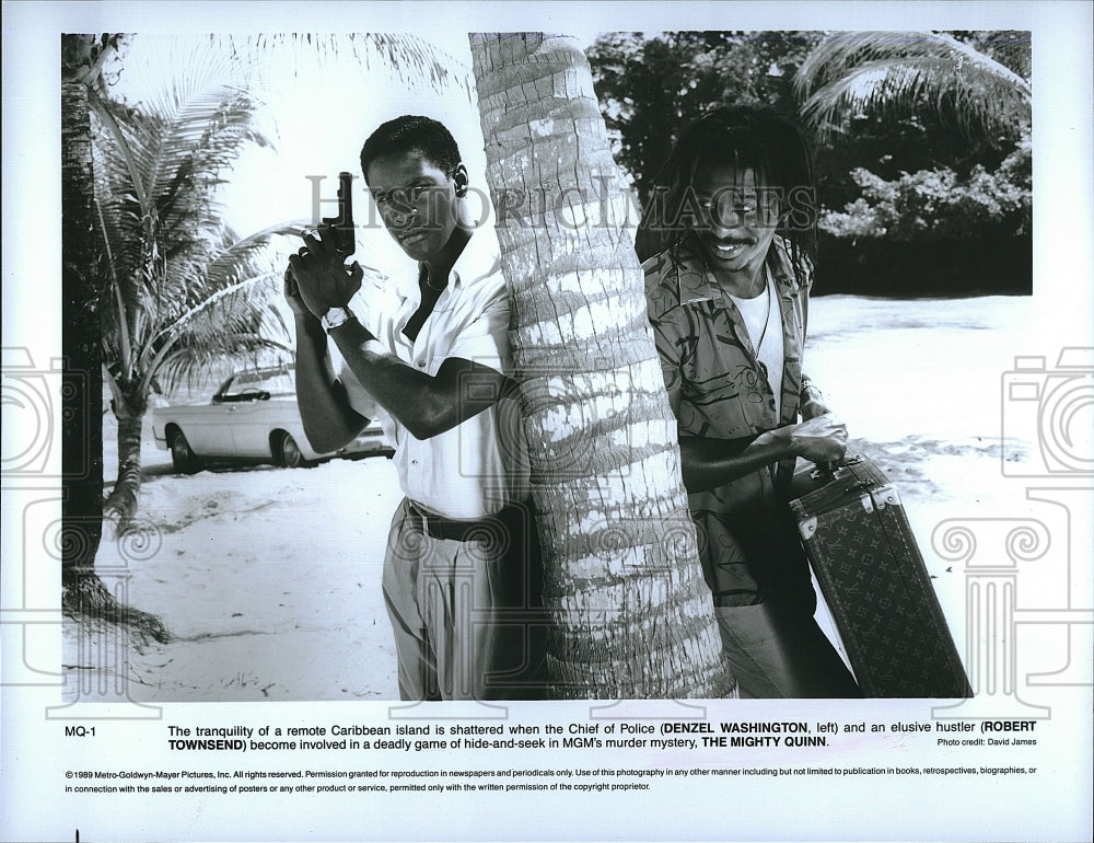 1989 Press Photo The Mighty Quinn Denzel Washington Robert Townsend- Historic Images