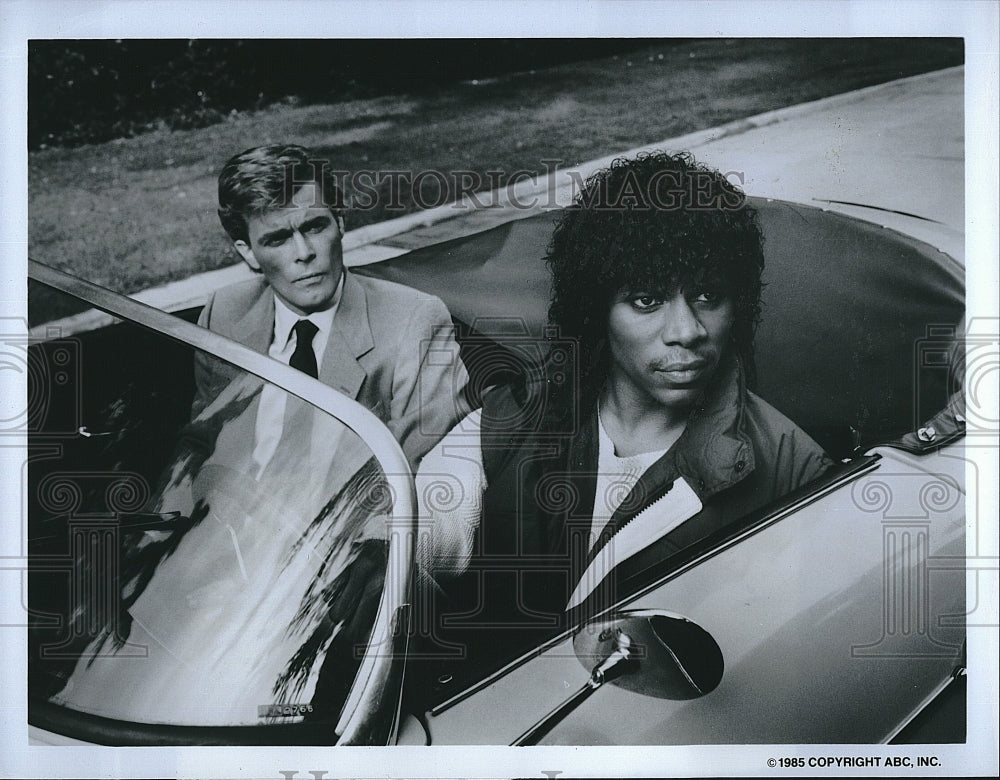 1985 Press Photo Actors Nicholas Jackson and Stoney Jackson in &quot;The Insiders&quot;- Historic Images