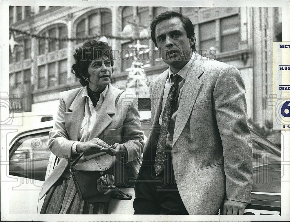 1987 Press Photo Actor Joe Penny &amp; Joan Darling in &quot;Jake &amp; the Fatman&quot;- Historic Images