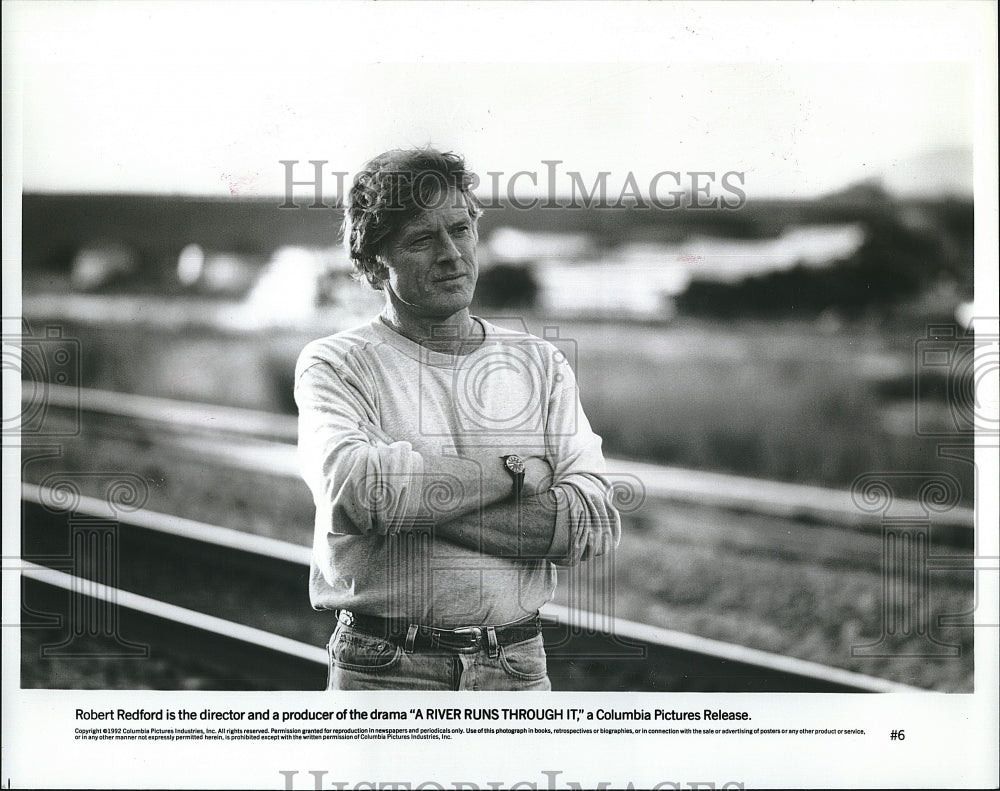 1992 Press Photo Director/Producer Robert Redford of  &quot;A River Runs Through It&quot; - Historic Images