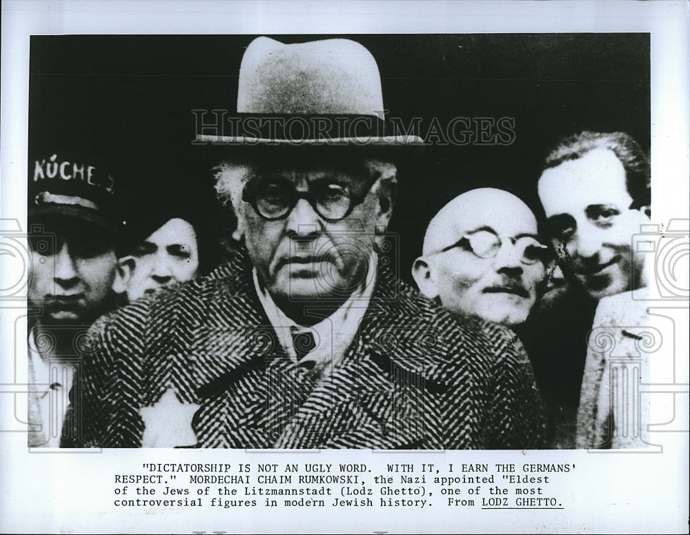 1989 Press Photo &quot;Lodz Ghetto&quot; starring Mordecai Chaim Rumkowski- Historic Images