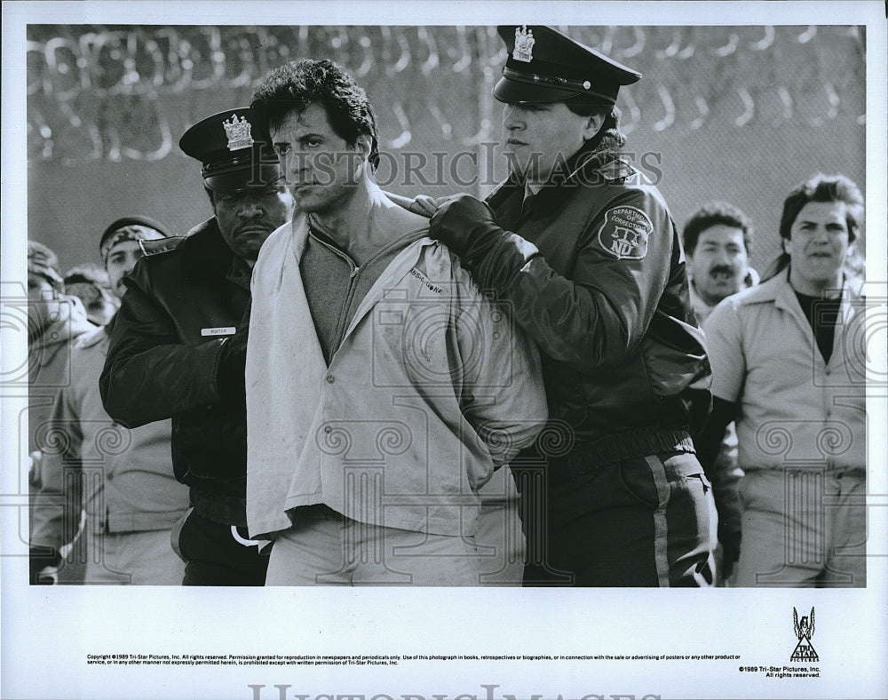 1989 Press Photo Actor Sylvester Stallone In "Lock Up"- Historic Images
