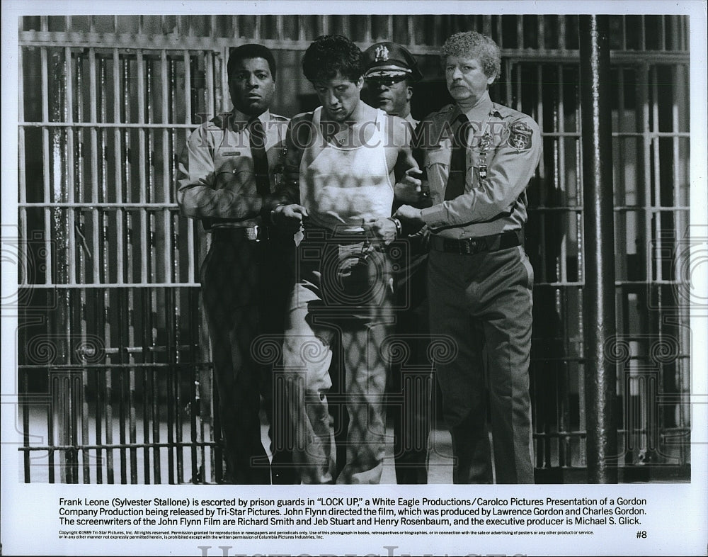 1989 Press Photo Actor Sylvester Stallone In &quot;Lock Up&quot;- Historic Images