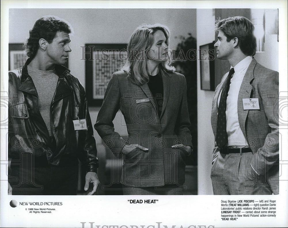 1988 Press Photo &quot;Dead Heat&quot; Treat Williams,Joe Piscopo,Lindsay Frost- Historic Images