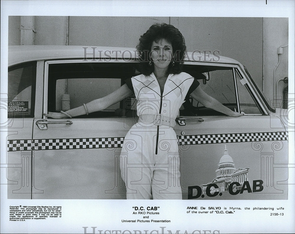 1983 Press Photo Actress Anne De Salvo In &quot;D.C. Cab&quot;- Historic Images