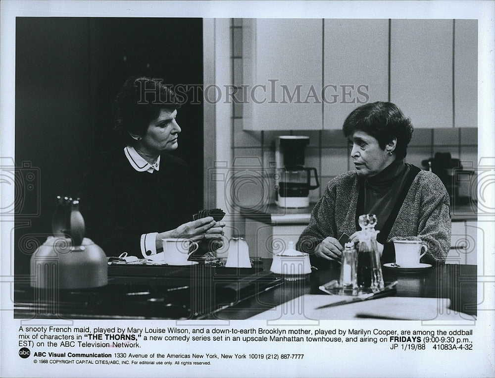 1988 Press Photo Actress Mary Louise Wilson in &quot;The Thorns&quot;- Historic Images