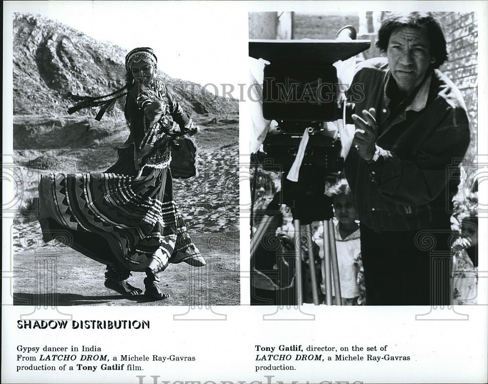 Press Photo Director Tony Gatlif on Set of &quot;Latcho Drom&quot;- Historic Images