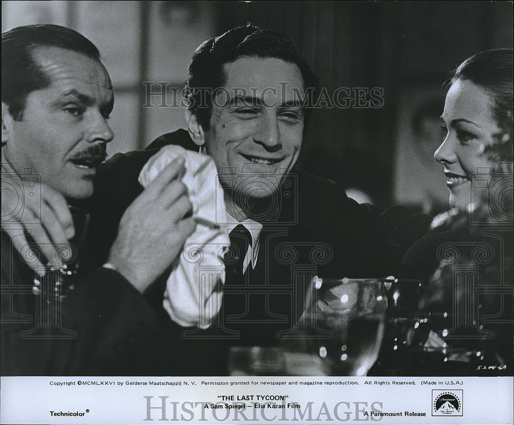 1976 Press Photo Jack Nicholson, Robert De Niro, Theresa Russell The Last Tycoon- Historic Images