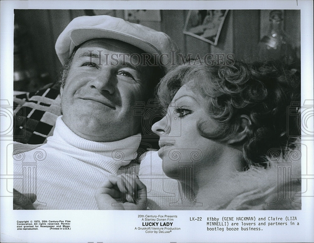 1975 Press Photo Gene Hackman, Liza Minnelli, &quot;Lucky Lady&quot;- Historic Images