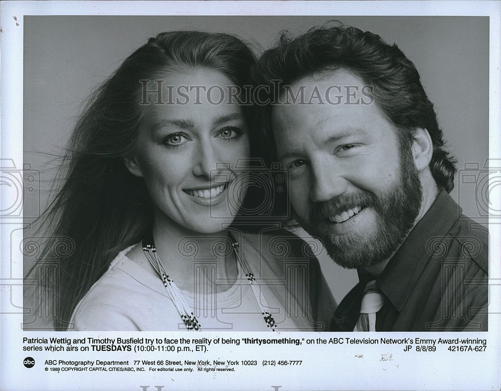 1989 Press Photo Patricia Wettig, Timothy Busfield &quot;thirtysomething&quot;- Historic Images