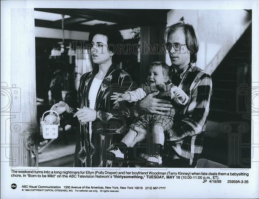 1988 Press Photo Polly Draper &amp; Terry Kinney Star In &quot;Thirtysomething&quot;- Historic Images