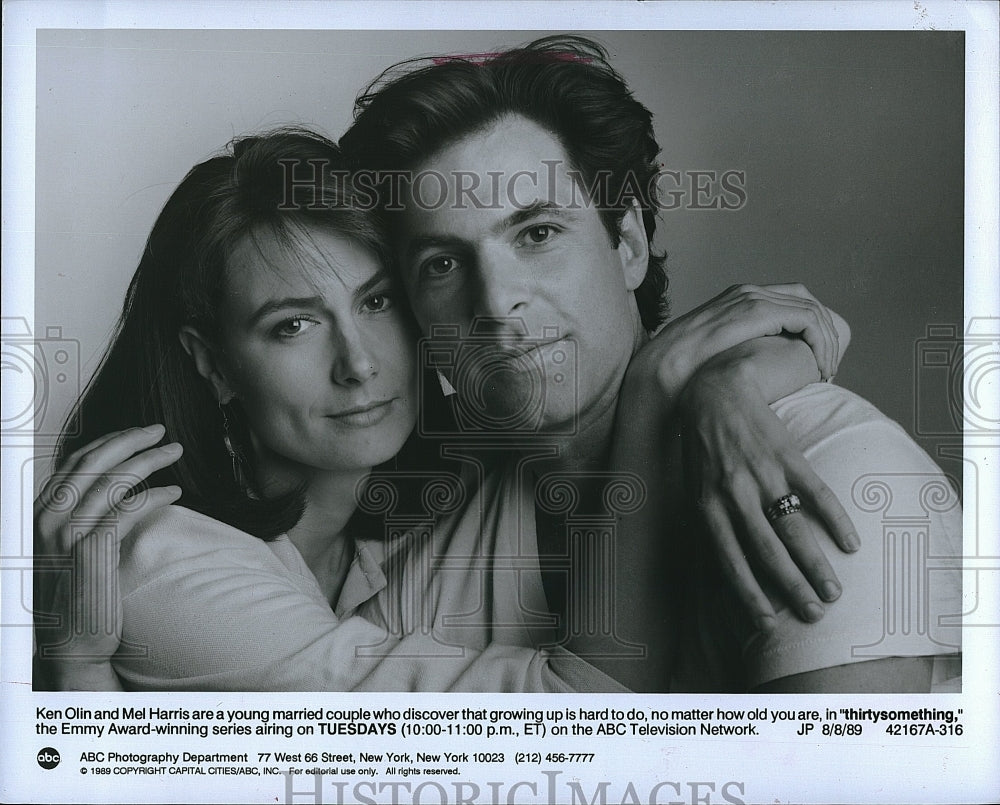 1989 Press Photo Ken Olin &amp; Mel Harris Star In &quot;Thirtysomething&quot;- Historic Images