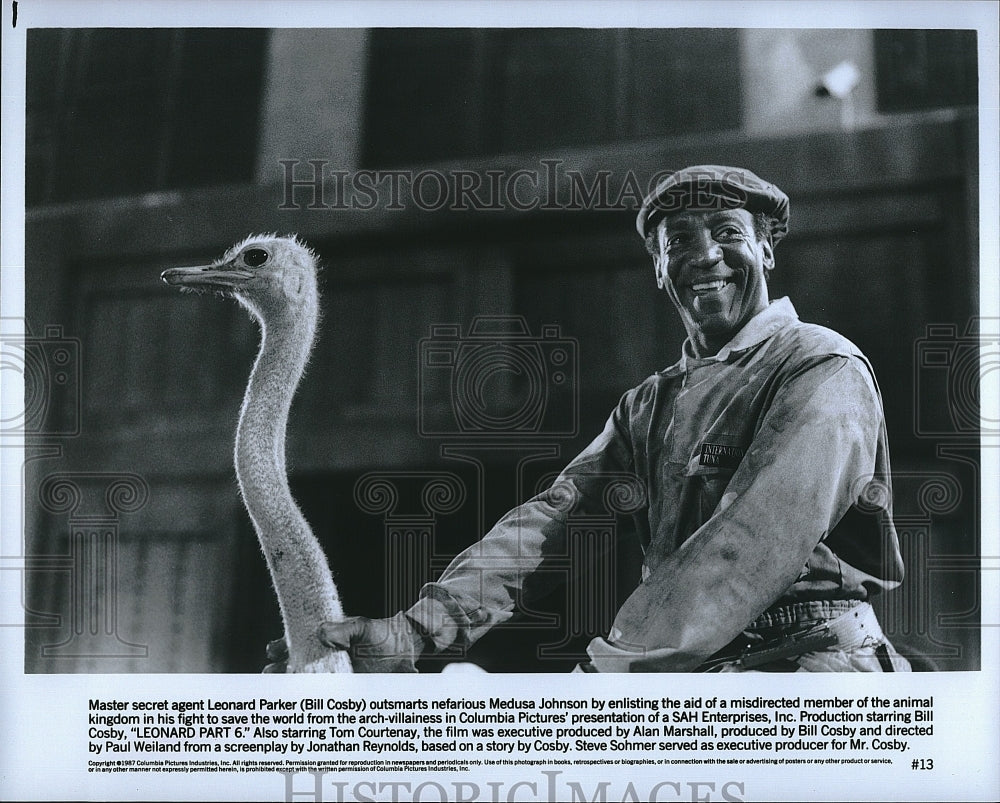 1987 Press Photo Bill Cosby stars in &quot;Leonard Part 6&quot;- Historic Images