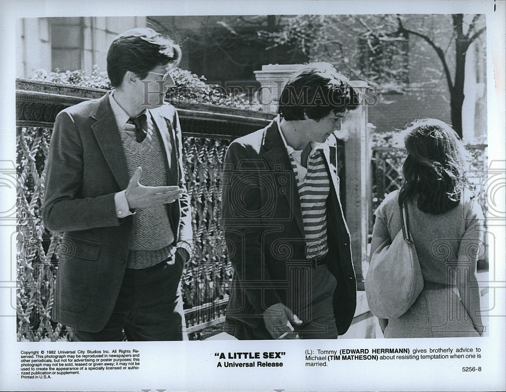 1982 Press Photo Edward Herrman &amp; Tim Matheson star in &quot;A Little Sex&quot;- Historic Images