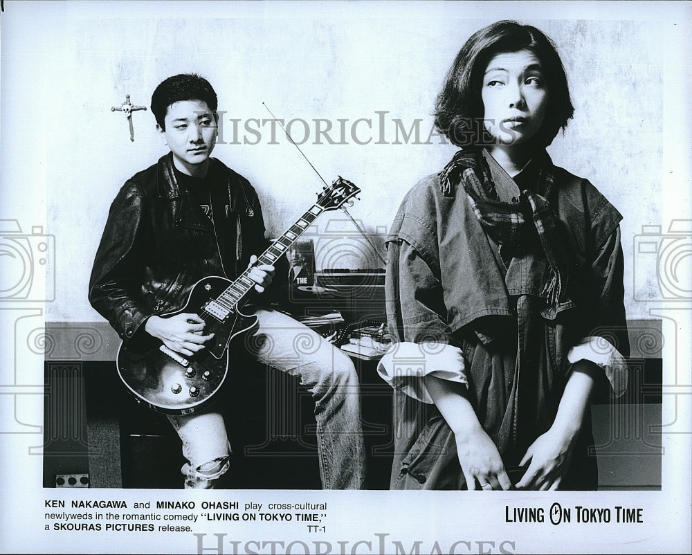 1987 Press Photo Ken Nakagawa, Minako Ohasho &quot;Living on Tokyo Time&quot;- Historic Images