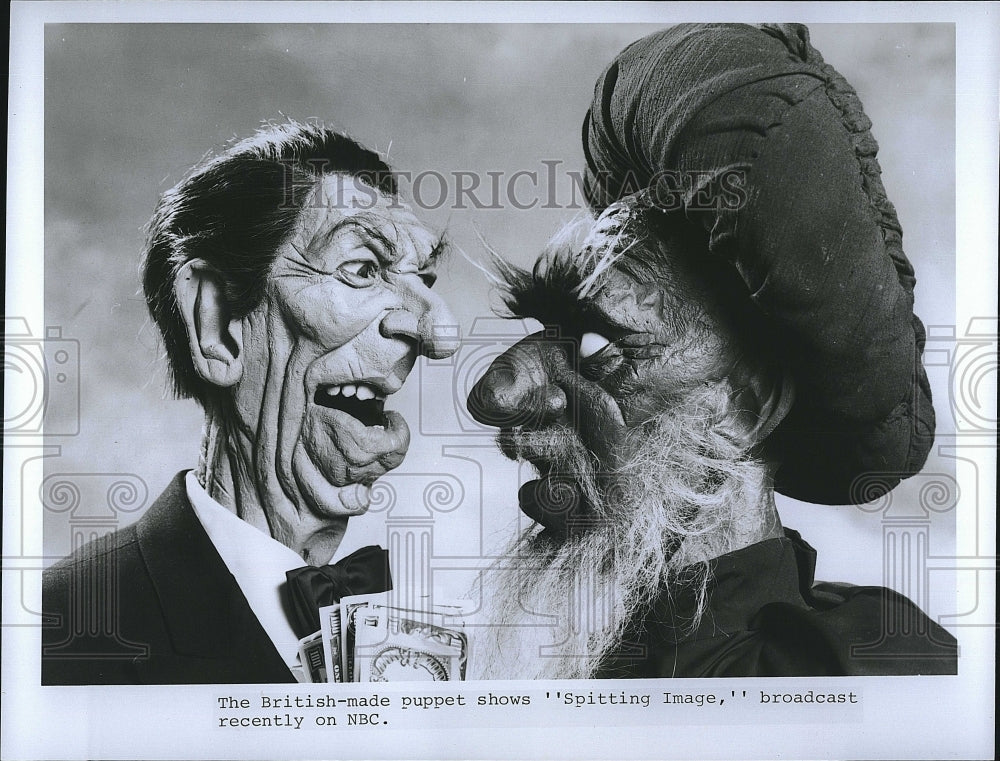 1984 Press Photo British Puppet Show &quot;Spitting Image&quot;- Historic Images