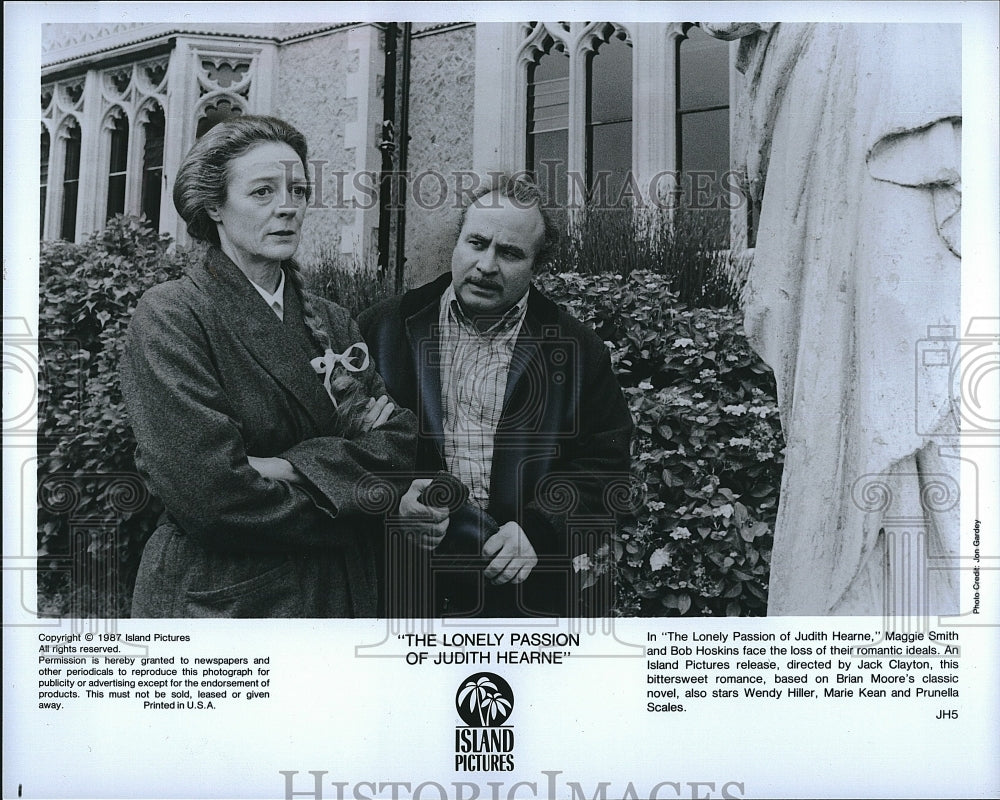 1987 Press Photo M. Smith &amp; B. Hoskins in &quot;The Lonely Passion of Judith Hearne&quot;- Historic Images