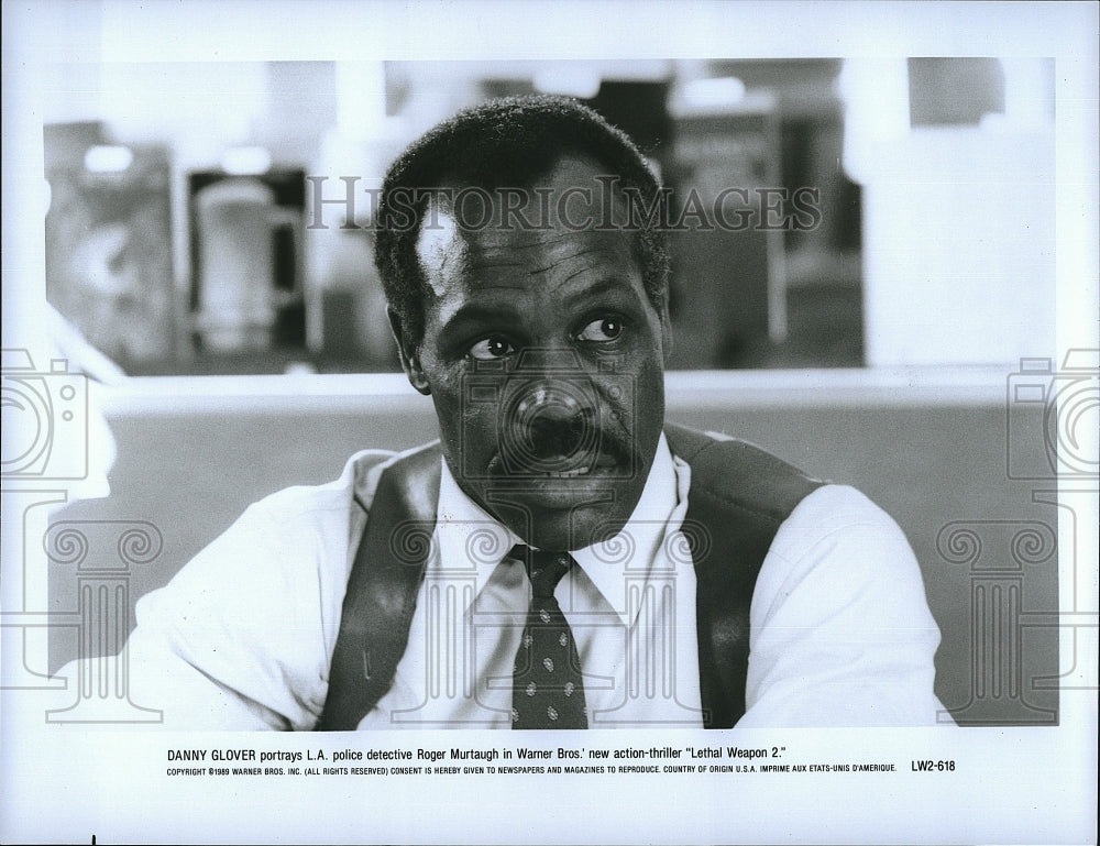 1989 Press Photo Actor Danny Glover in &quot;Lethal Weapon 2&quot;- Historic Images