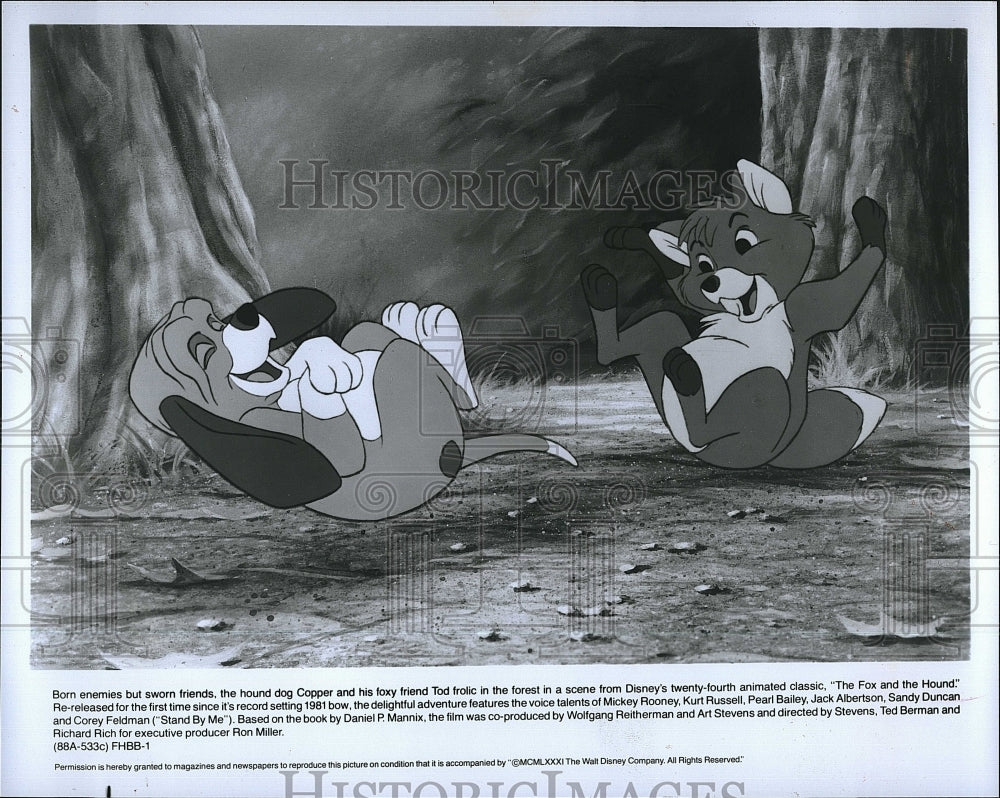 1981 Press Photo &quot;The Fox and the Hound&quot;- Historic Images