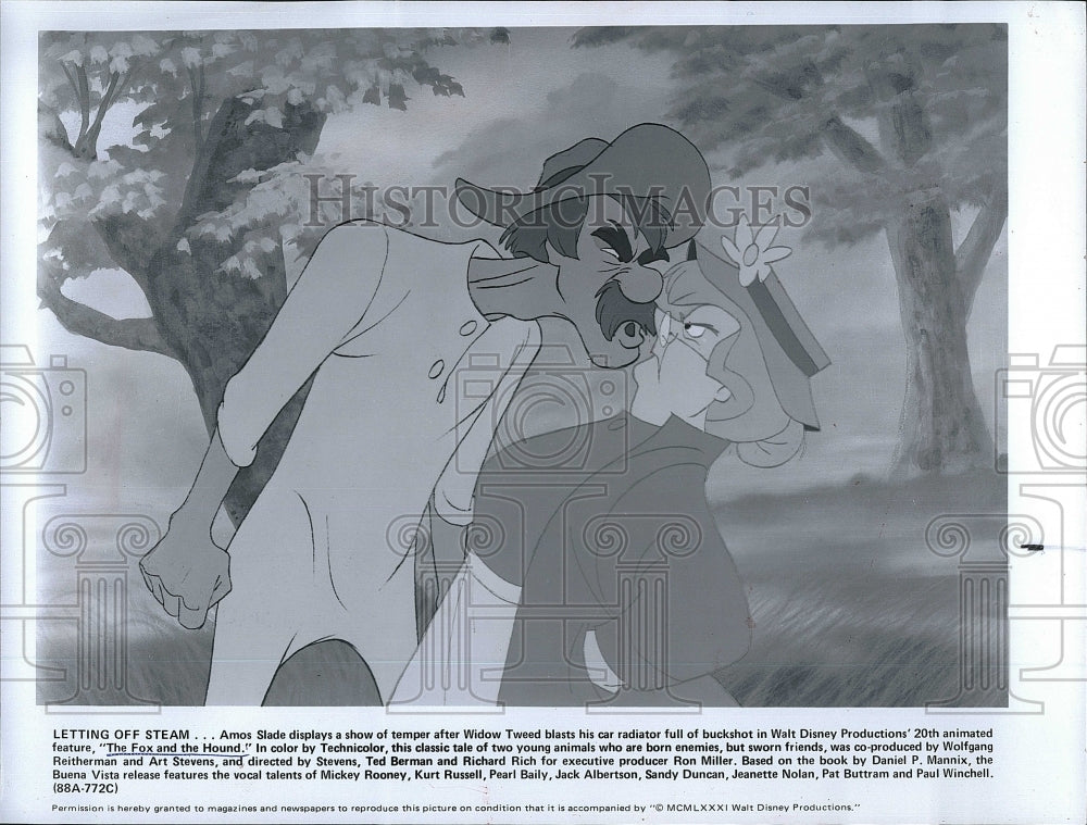 1981 Press Photo &quot;The Fox and the Hound&quot;- Historic Images