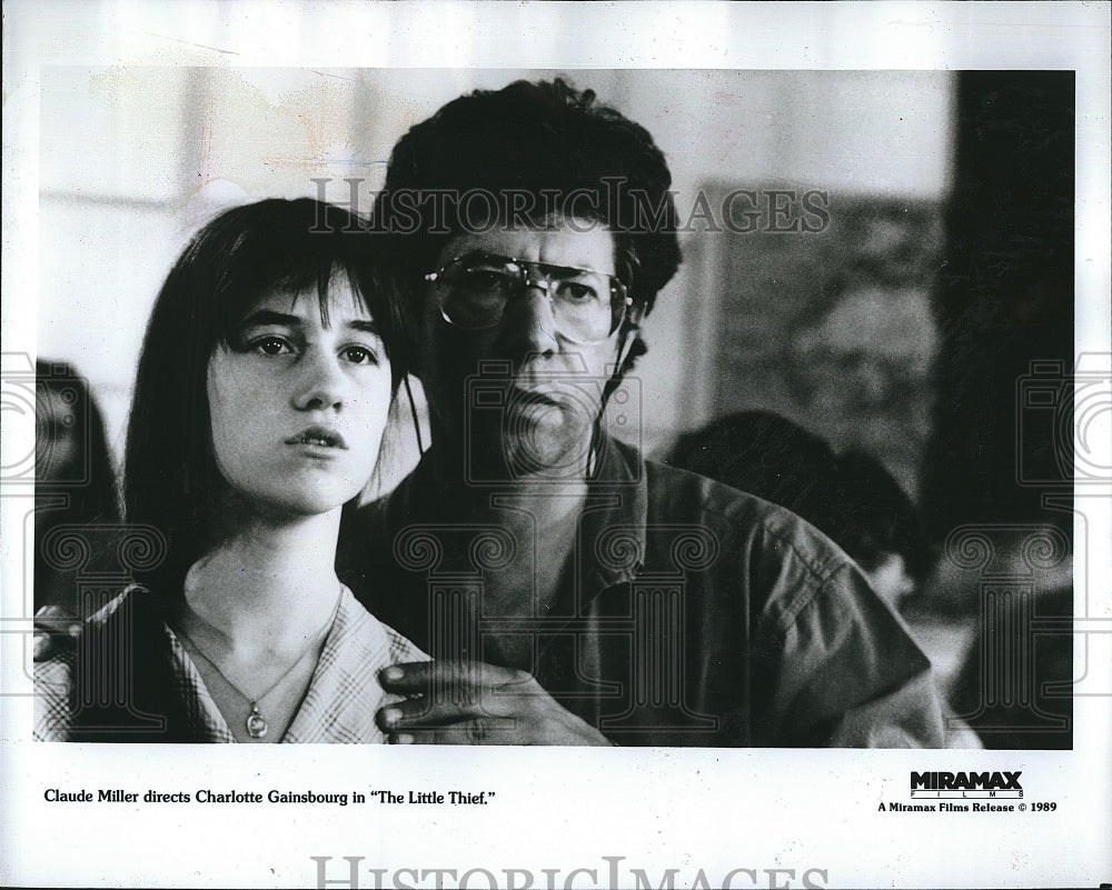 1989 Press Photo &quot;The Little Chief&quot; Claude Miller directs Charlotte Gainsbourg- Historic Images