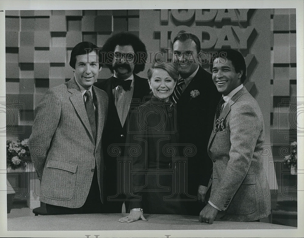 1981 Press Photo &quot;Today &quot; Bryant Gumbel .Chris Wallace,Gene Shalit,Wilard Scott- Historic Images