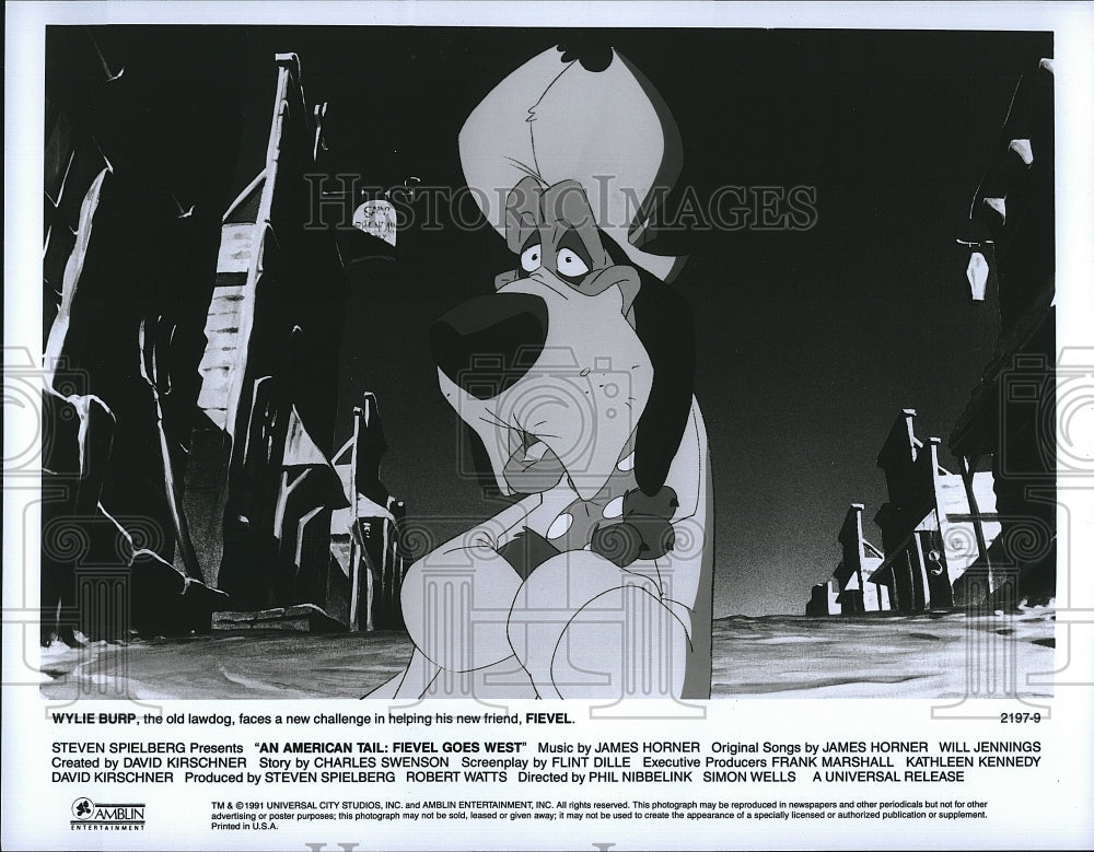 1991 Press Photo &quot;An American Tail: Fievel Goes West&quot; animation- Historic Images