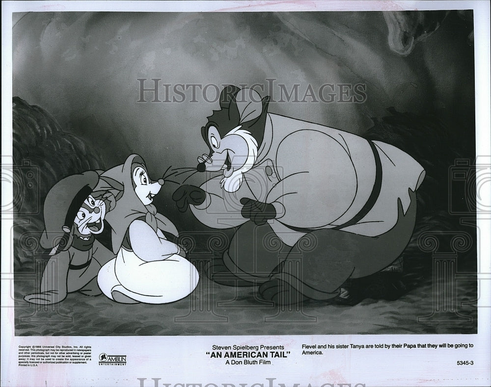 1988 Press Photo An American Tail Fievel Goes West- Historic Images