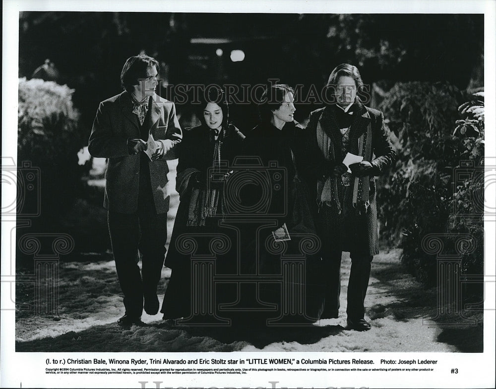 1994 Press Photo Christian Bale, Winona Ryder, Trini Alvarado, Eric Stoltz- Historic Images