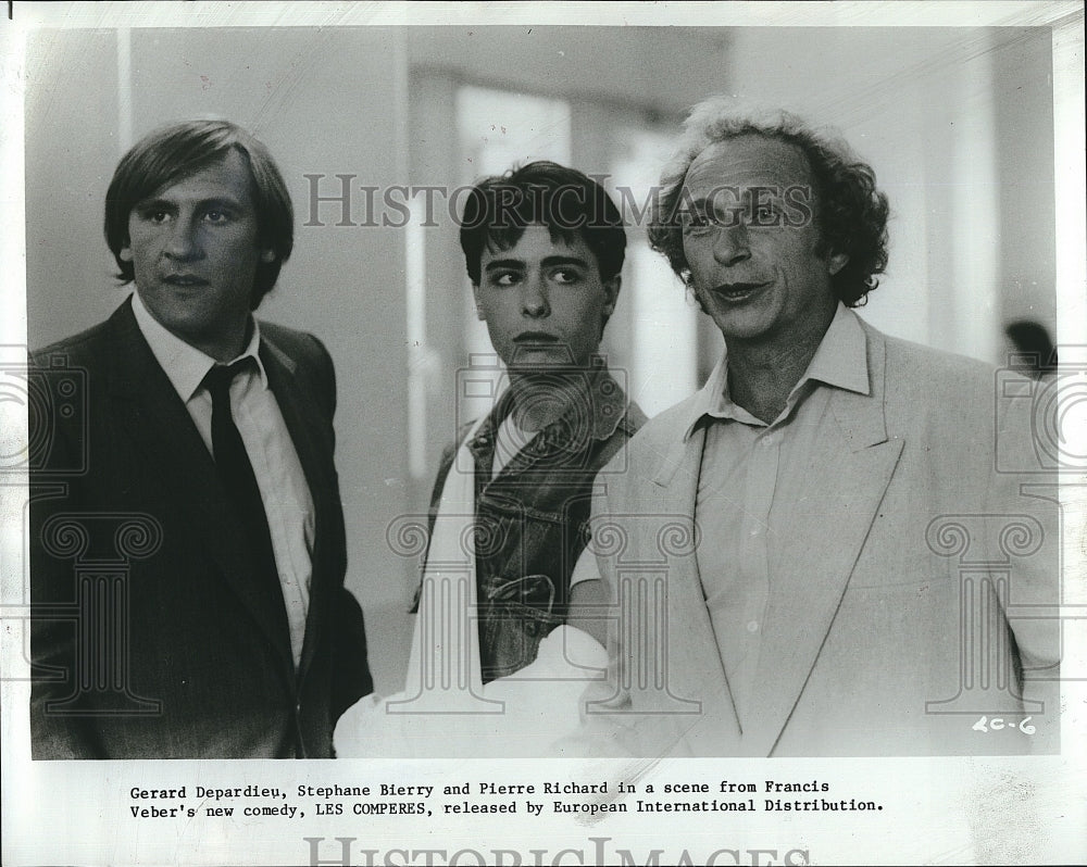 1983 Press Photo Depardieu Bierry &amp; Richard Star In &quot;Les Comperes&quot;- Historic Images