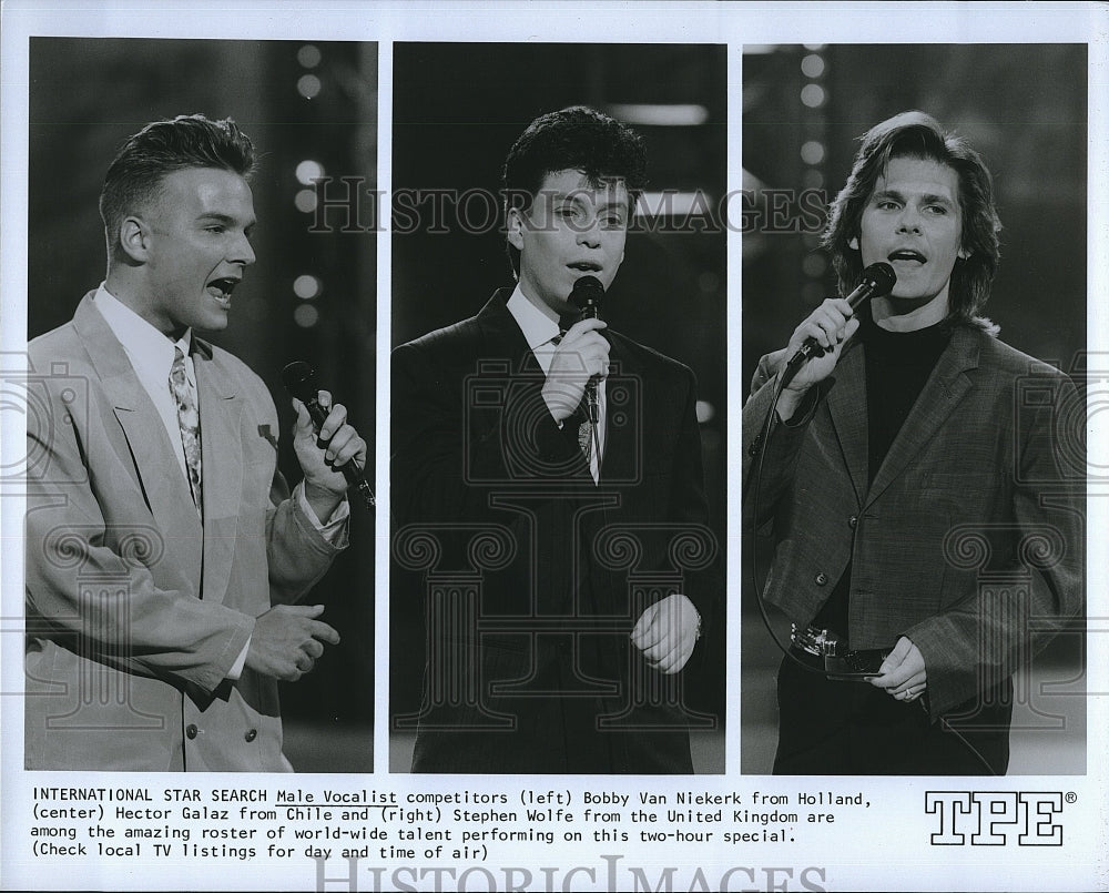 1983 Press Photo &quot;International Star Search&quot; Bobby Van Niererk, Hector Galaz- Historic Images