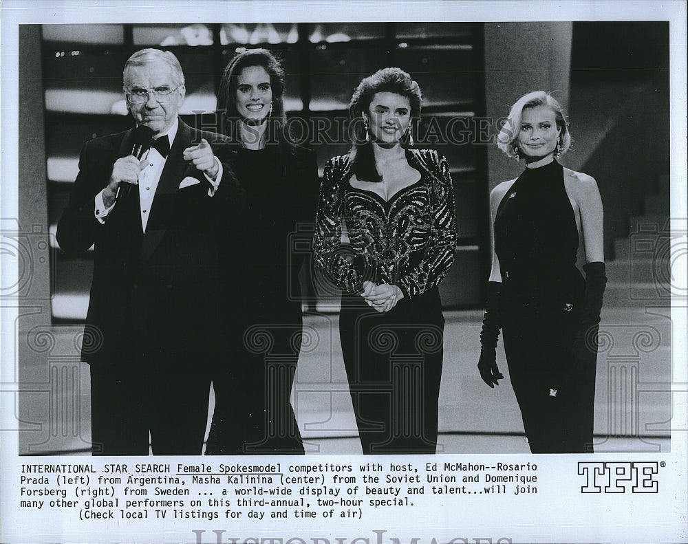 1983 Press Photo Ed McMahon Hosts &quot;International Star Search&quot;- Historic Images