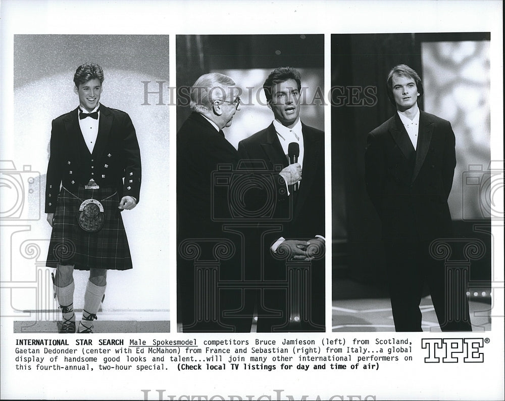 1983 Press Photo Ed McMahon Hosts &quot;International Star Search&quot;- Historic Images