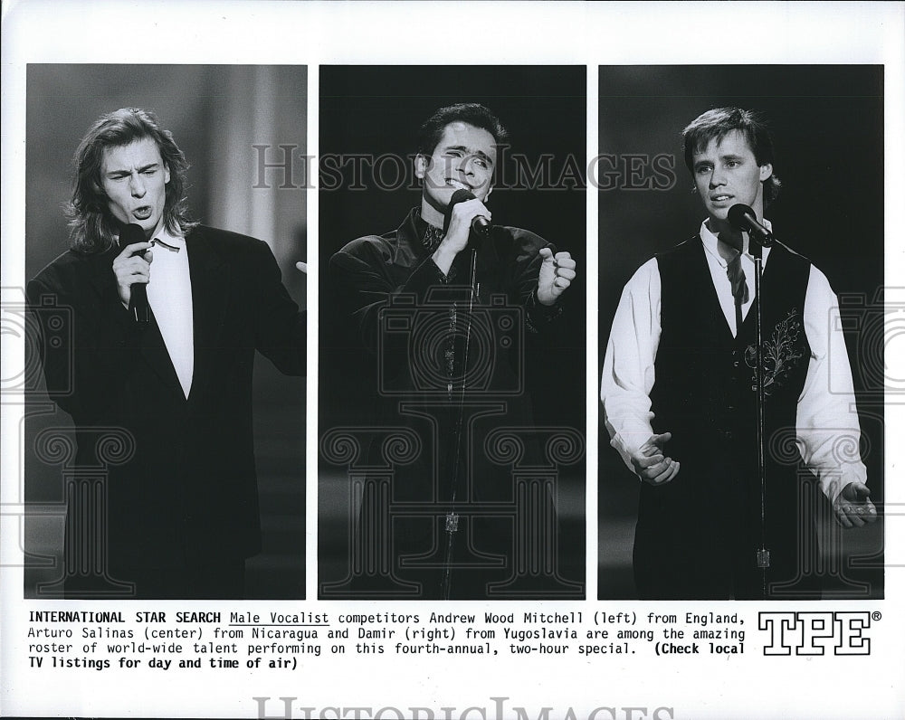 1985 Press Photo Ed McMahon Hosts &quot;International Star Search&quot; Male Vocalist- Historic Images