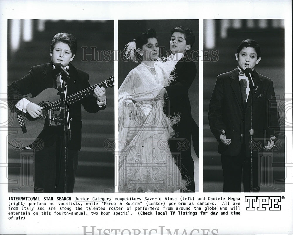 1985 Press Photo Ed McMahon Hosts &quot;International Star Search&quot; Jr Category- Historic Images