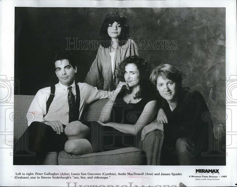 1989 Press Photo Actor Peter Gallagher in &quot;Sex, Lies and Videotape&quot;- Historic Images