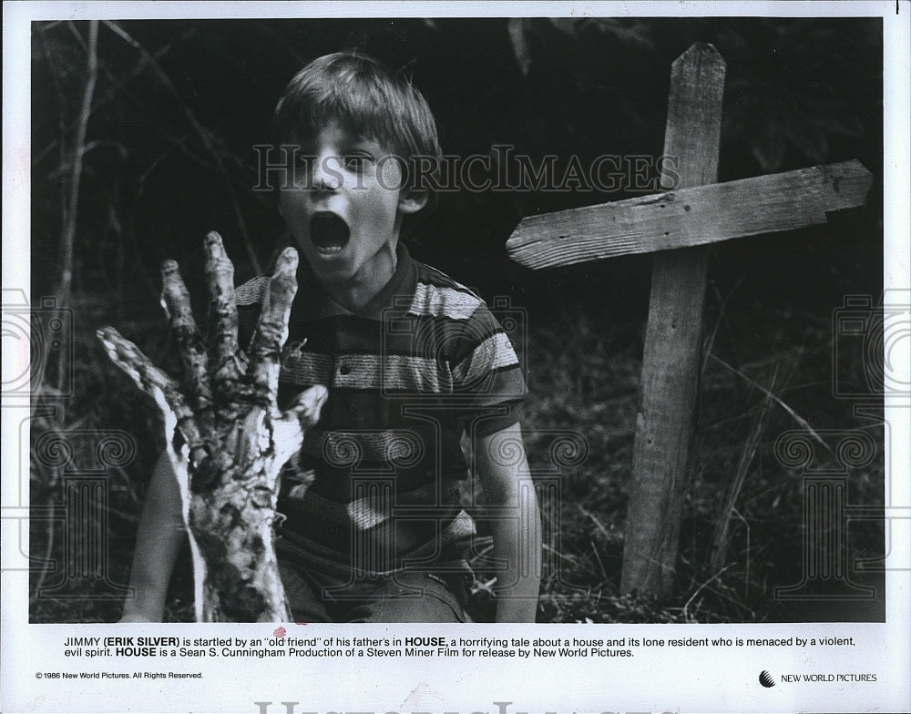 1986 Press Photo Actor Erik Silver in &quot;House&quot;- Historic Images