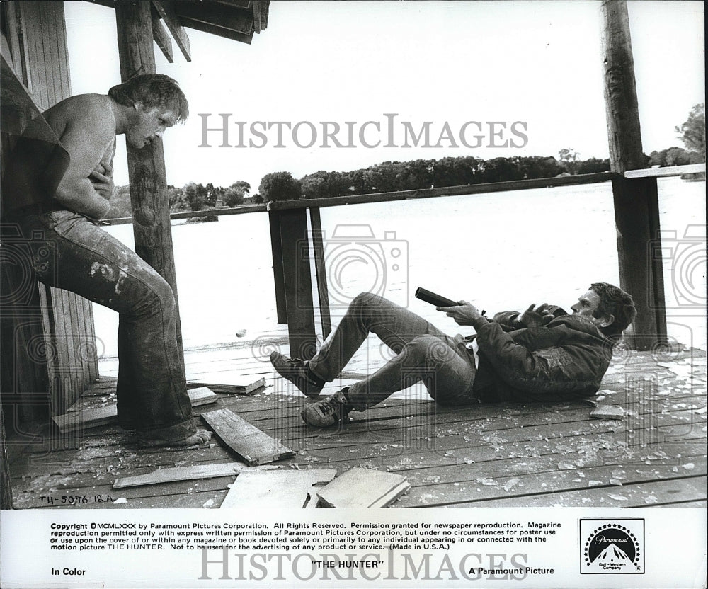 1980 Press Photo Actor Steve McQueen in &quot;The Hunter&quot;- Historic Images