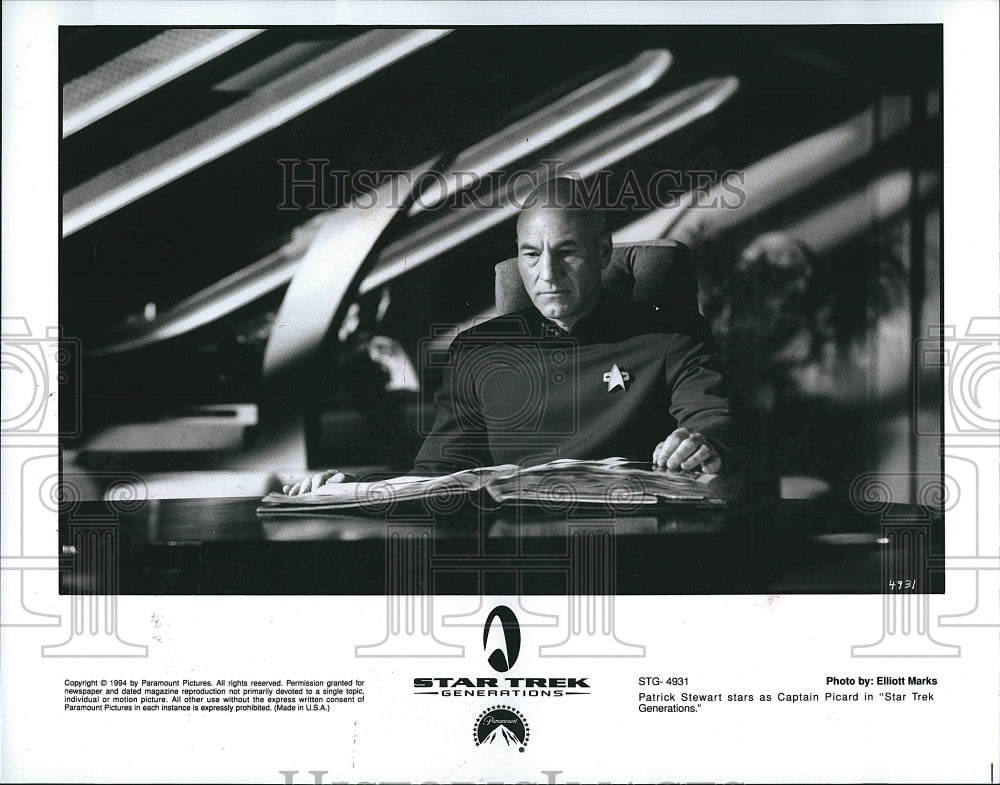 1994 Press Photo Star Trek Generations&quot;   Patrick Stewart- Historic Images