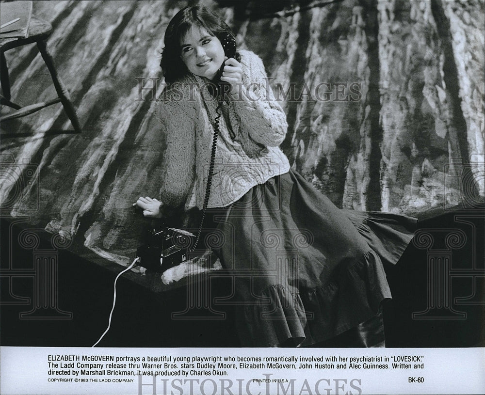 1983 Press Photo &quot;Lovesick&quot; starring Elizabeth McGovern- Historic Images