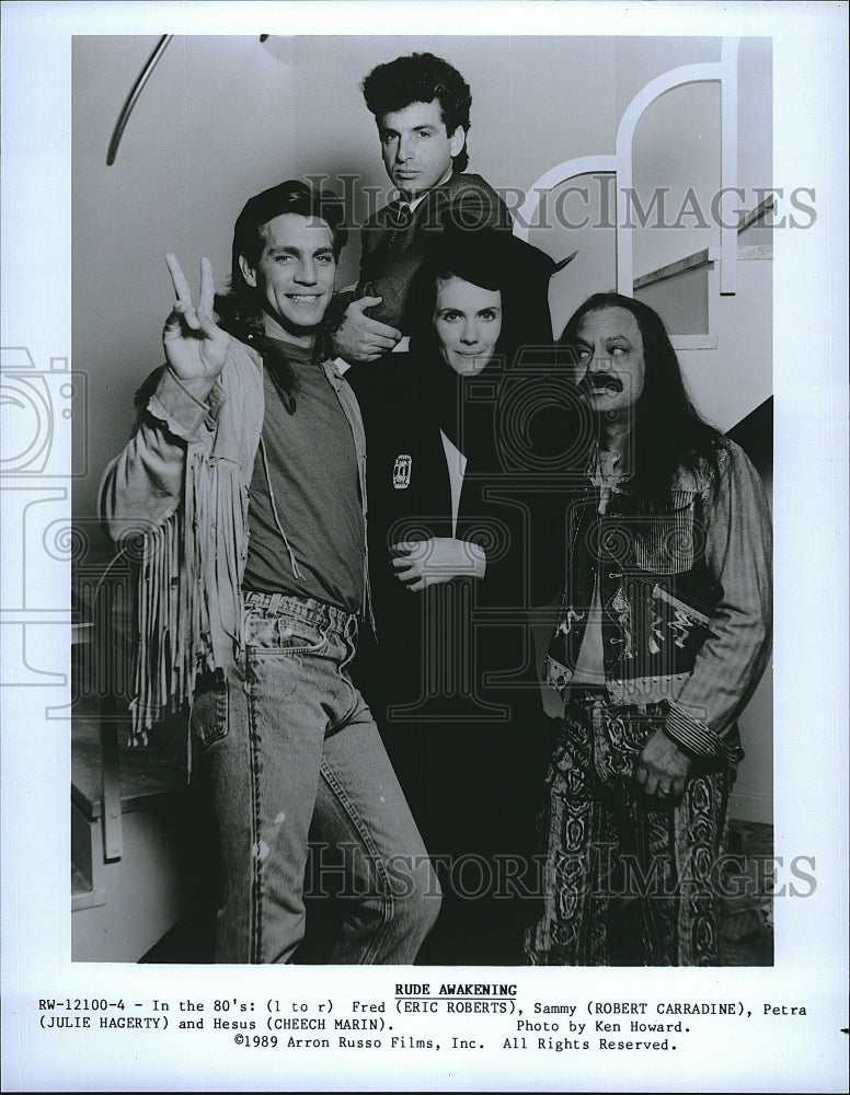 1989 Press Photo Rude Awakening Eric Roberts, Robert Carradine Julie Hagerty- Historic Images