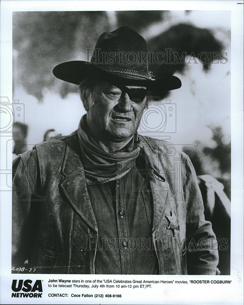 Press Photo John Waybe Rooster Cogburn Actor- Historic Images