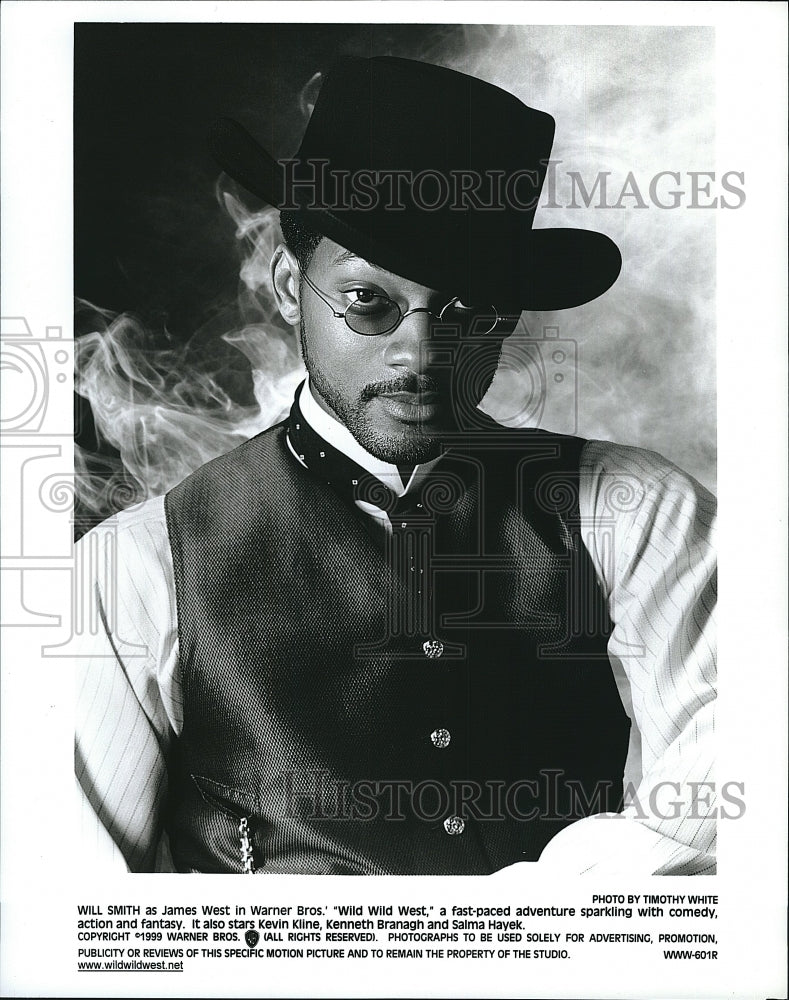 1999 Press Photo Will Smith Stars in &quot;Wild, Wild West&quot;- Historic Images