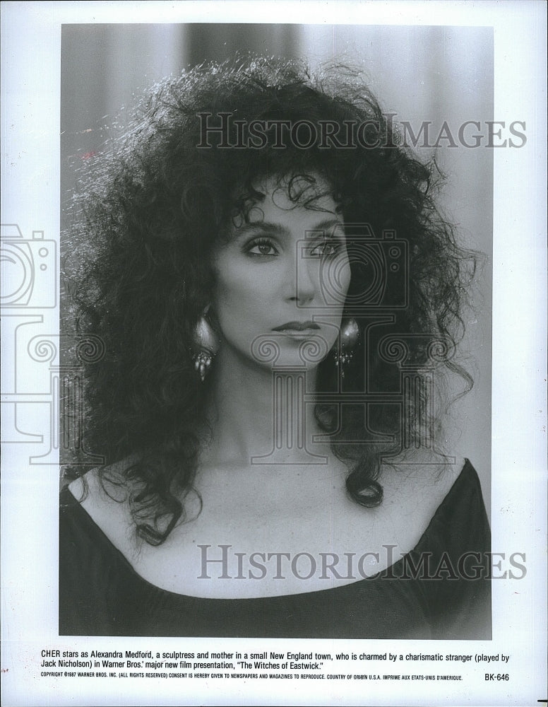 1987 Press Photo &quot;The Witches of Eastwick&quot; starring Cher- Historic Images