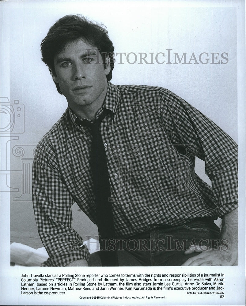 1985 Press Photo John Travolta American Actor Perfect Drama Movie Film- Historic Images