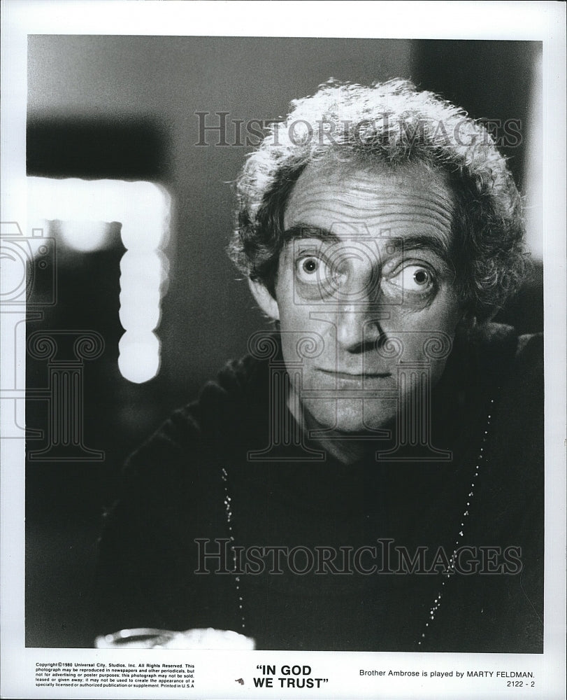 1980 Press Photo Movie In God We Trust Brother Ambrose Marty Fedlman- Historic Images