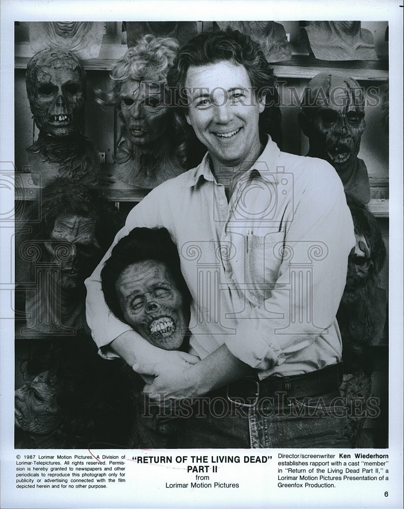 1987 Press Photo &quot;Return of the Living Dead II&quot; director Ken Wiederhorn- Historic Images