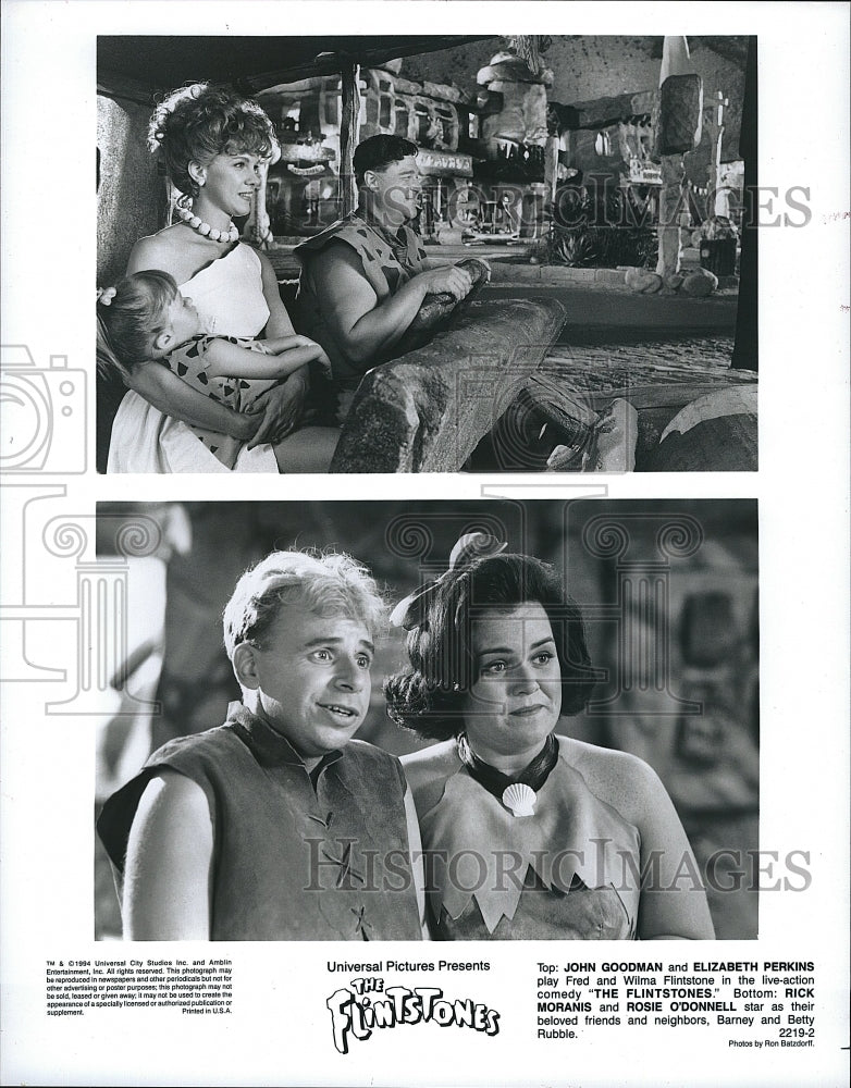 1994 Press Photo &quot;The Flintstones&quot; John Goodman,Elizabeth Perkins,R Moranis- Historic Images